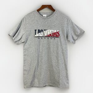 Vintage 90s Las Vegas Nevada T Shirt‎ Mens Medium Embroidered Tourist 4th July